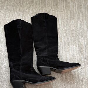 All Saints Black Suede Women's Boots
